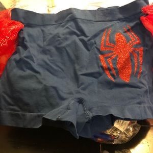 Spider-Man shorts with red tutu